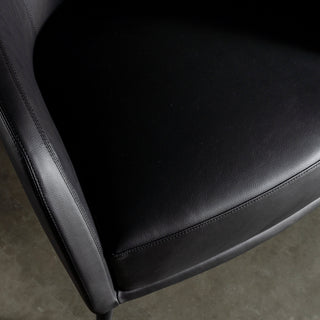 NEIMAN ARMCHAIR  |  NOIR BLACK VEGAN LEATHER