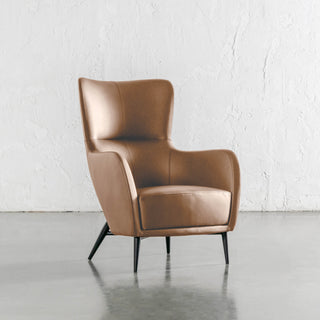 NEIMAN ARMCHAIR  |  CANYON TAN VEGAN LEATHER