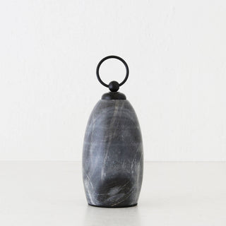 NESSA MARBLE DOOR STOP  | BLACK + GREY MARBLE