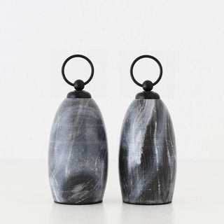 NESSA DOOR STOP  |  BUNDLE x 2  |  BLACK + GREY MARBLE
