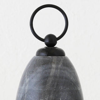 NESSA MARBLE DOOR STOP  | BLACK + GREY MARBLE