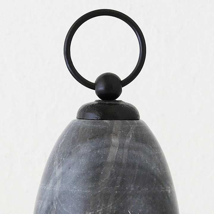 NESSA MARBLE DOOR STOP  | BLACK + GREY MARBLE