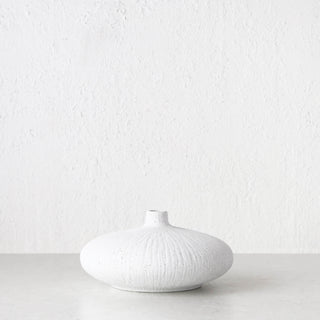 NEVE CERAMIC VASE  |  LARGE  |  NATURAL WHITE CERAMIC