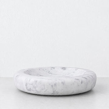 NIMBALL ROUND SERVING PLATE  |  55CM  |  WHITE MARBLE