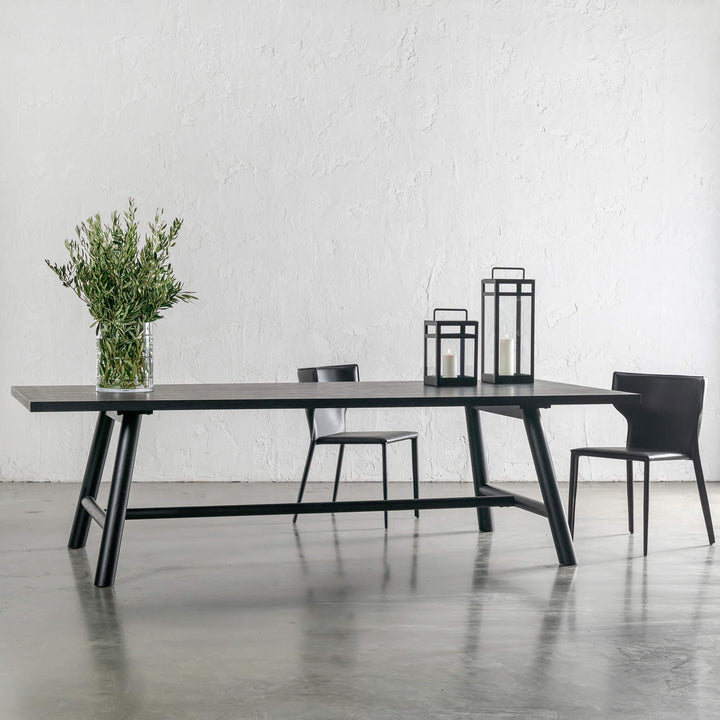 NOMA TRESTLE DINING TABLE  |  BLACK NOIR WOOD GRAIN  |  260CM