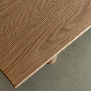 NOMA TRESTLE DINING TABLE  |  BIRCH ASH WOOD GRAIN CLOSE UP