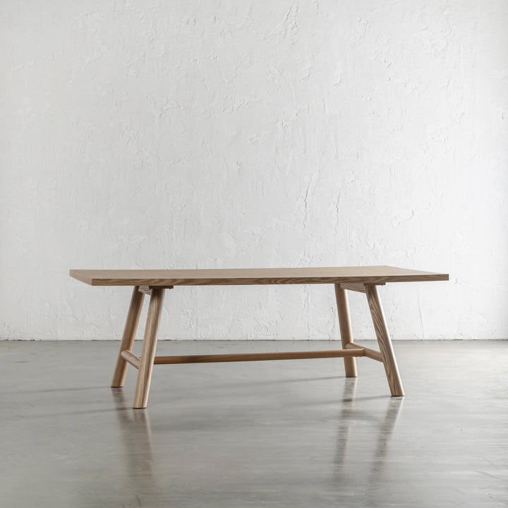 NOMA TRESTLE DINING TABLE UNSTYLED  |  BIRCH ASH WOOD GRAIN 