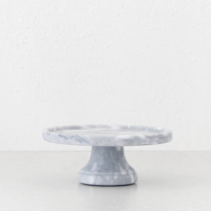 NUVOLO FOOTED STAND | ASH GREY MARBLE