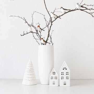 NATURAL BIRD CLIP DECORATION  |  SET OF 12