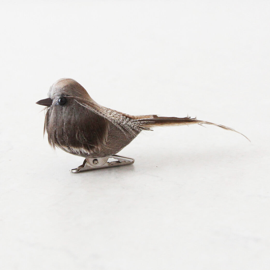 FEATHER BIRD CLIP DECORATION  |  SET OF 8