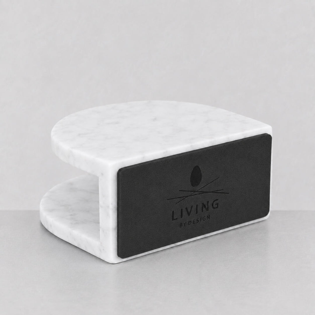 NEO ARCH NAPKIN HOLDER  |  WHITE MARBLE