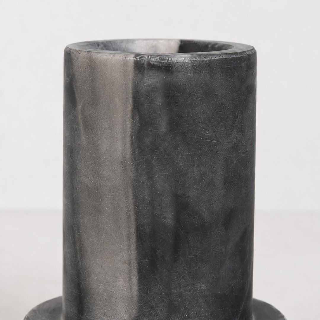 NEO CANDLE HOLDERS  |  SET OF 2  |  GREY MARBLE