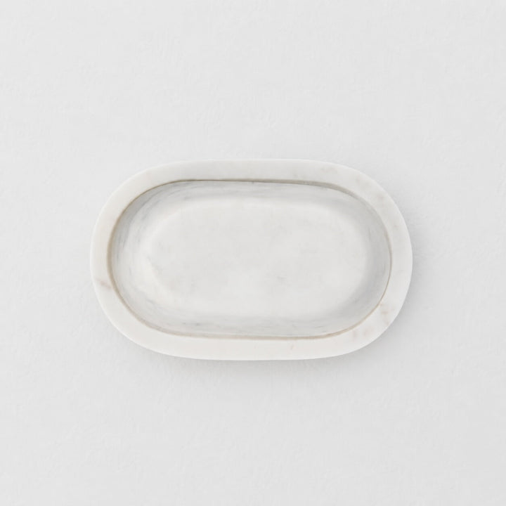 NEO RECTANGLE BUTTER DISH  |  WHITE MARBLE