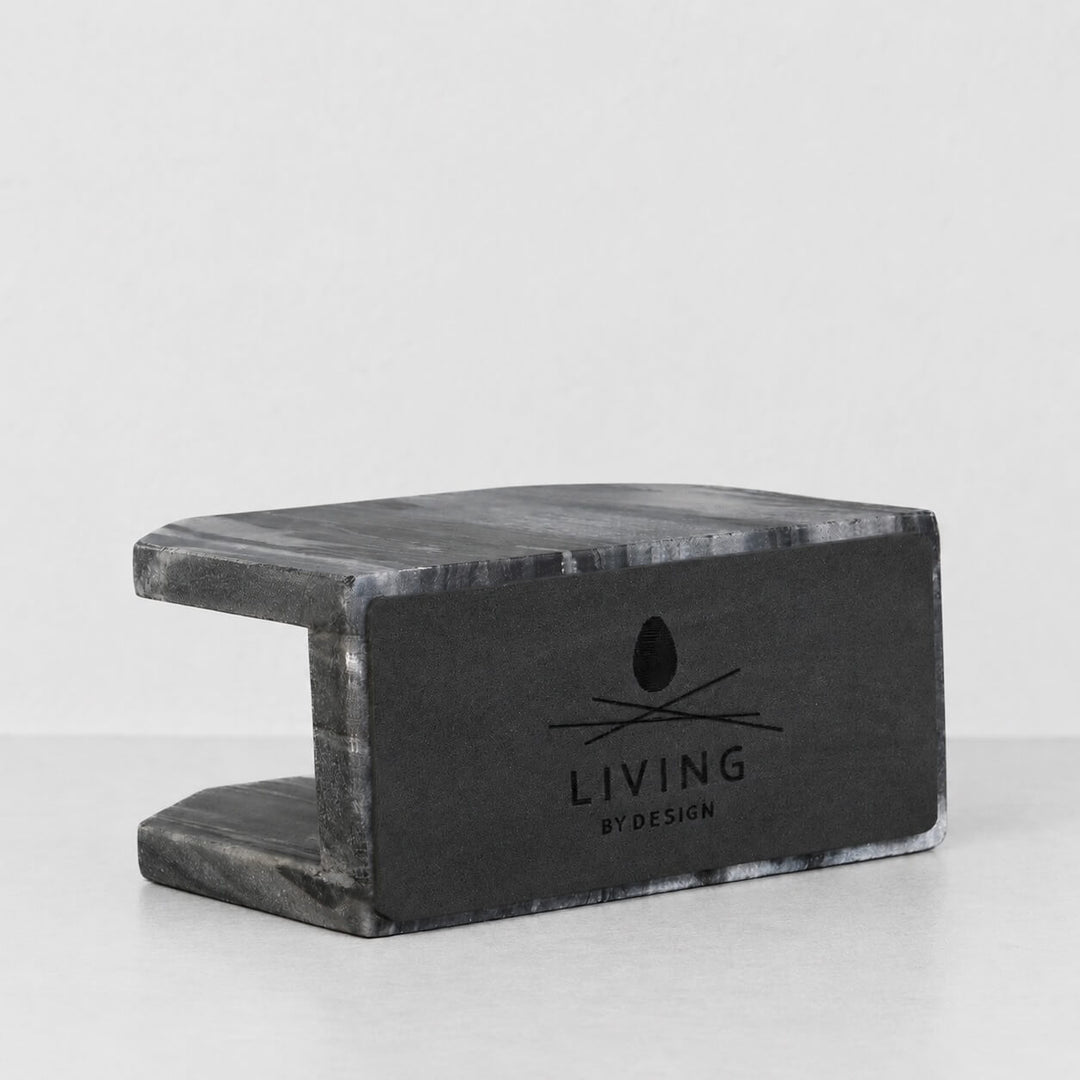 NEO SQUARE NAPKIN HOLDER  |  GREY MARBLE