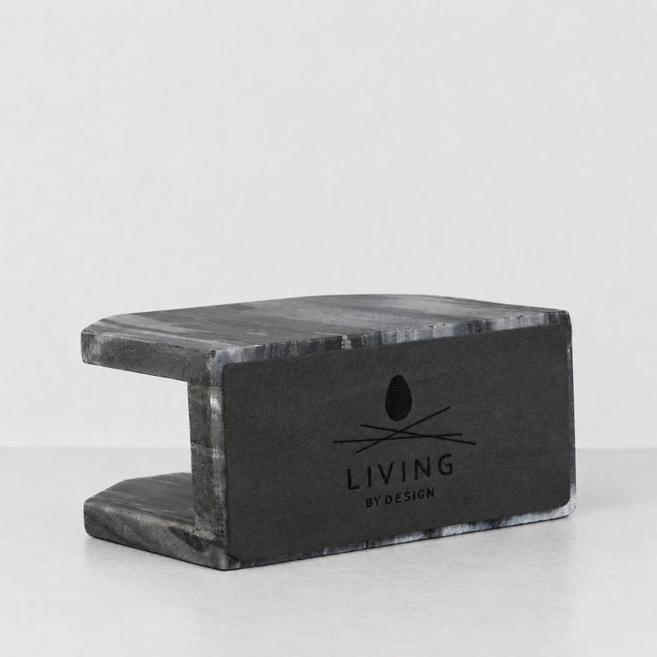NEO SQUARE NAPKIN HOLDER  |  GREY MARBLE