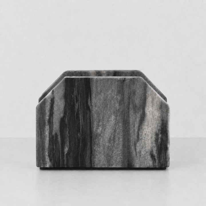 NEO SQUARE NAPKIN HOLDER  |  GREY MARBLE