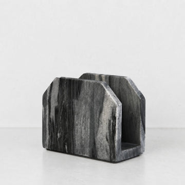 NEO SQUARE NAPKIN HOLDER  |  GREY MARBLE