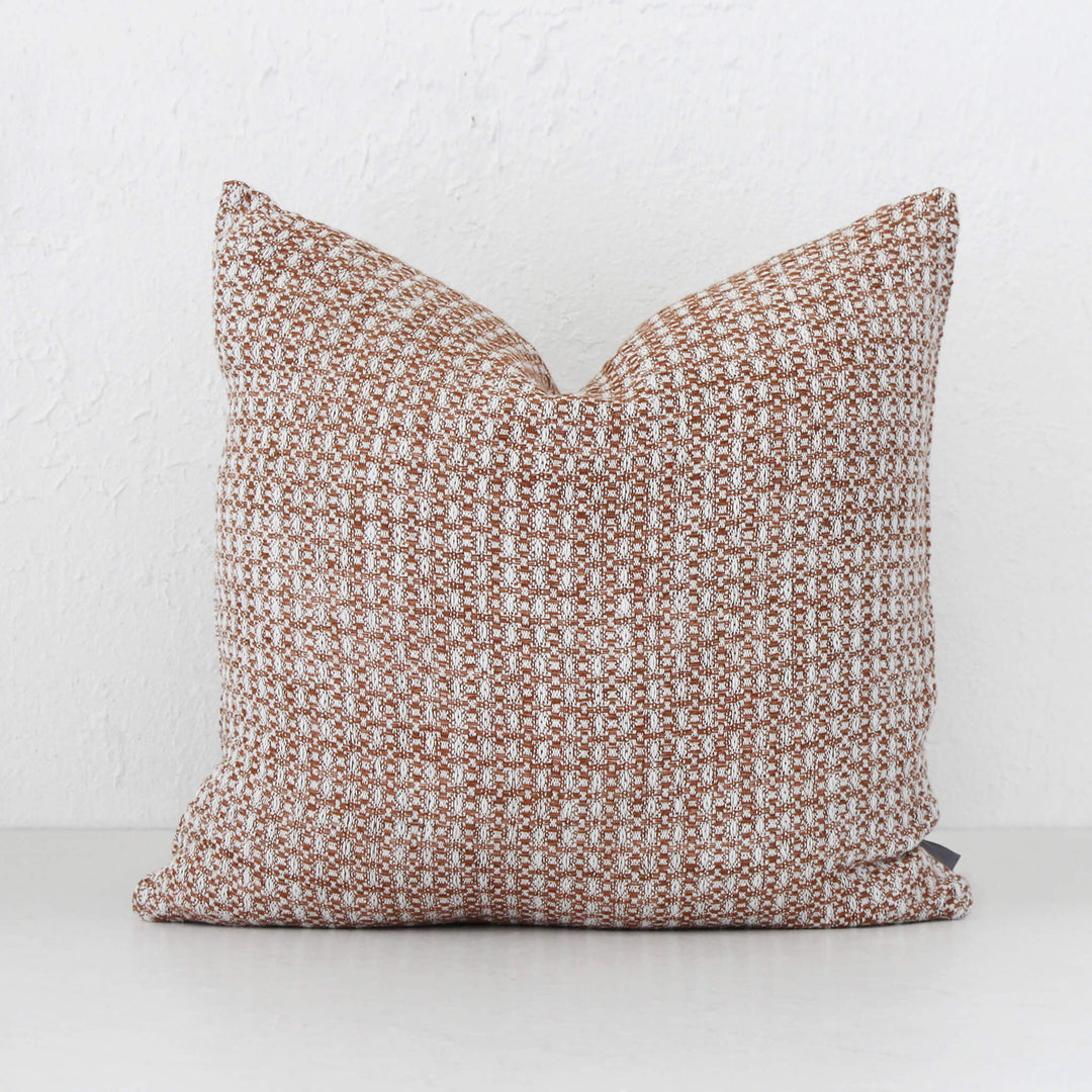 NOAH CUSHION BUNDLE X2  |  60 X 60  |  NUTMEG + WHITE