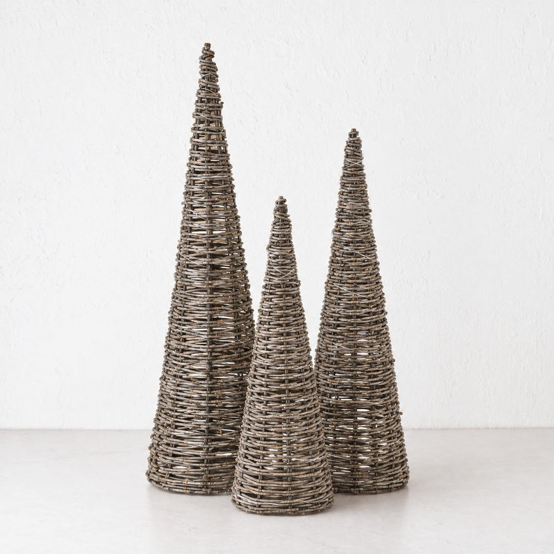 NOVELLE LED CONE CHRISTMAS TREES  |  SET OF 3  |  NATURAL