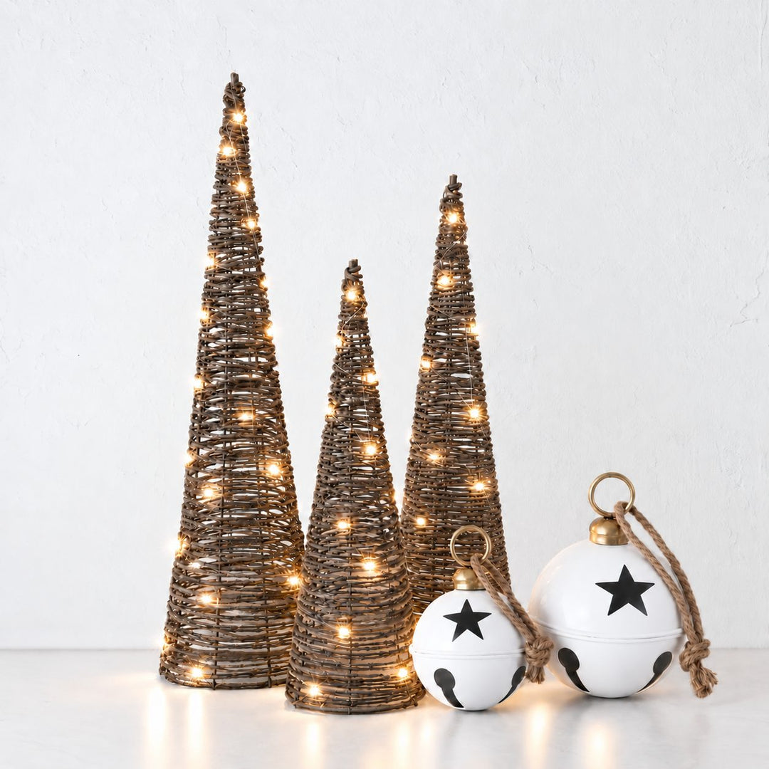 NOVELLE LED CONE CHRISTMAS TREES  |  SET OF 3  |  NATURAL
