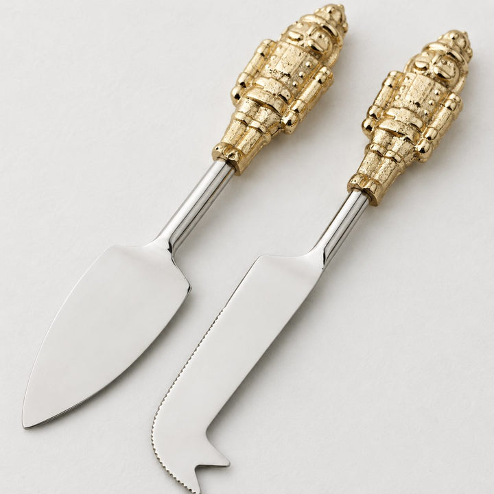 NUTCRACKER CHEESE KNIVES SETS  |  GOLD