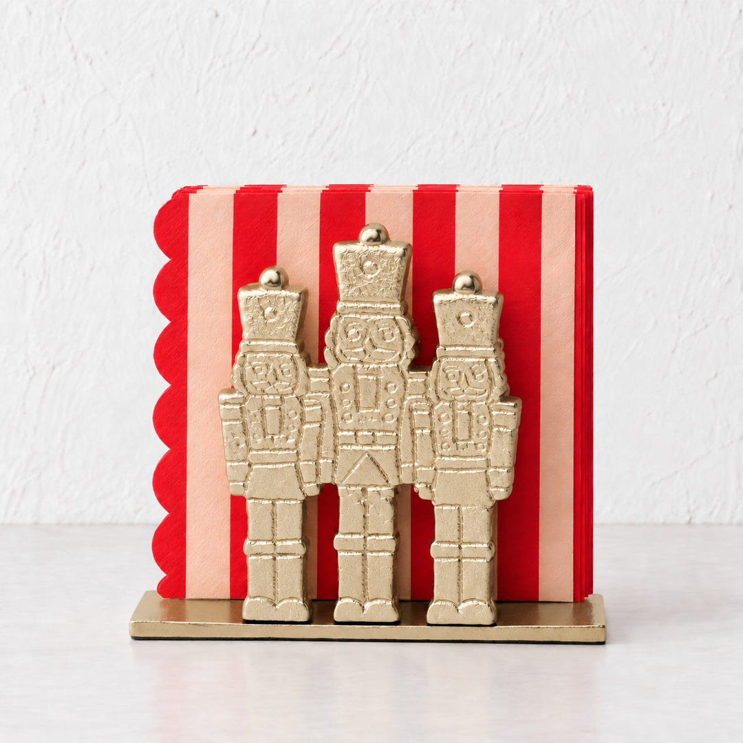 NUTCRACKER NAPKIN HOLDER  |  GOLD