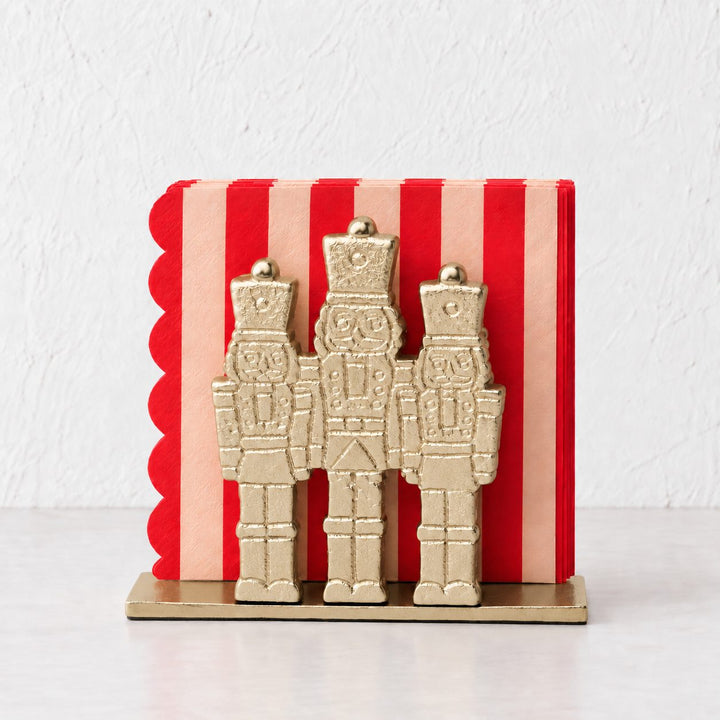 NUTCRACKER NAPKIN HOLDER  |  GOLD