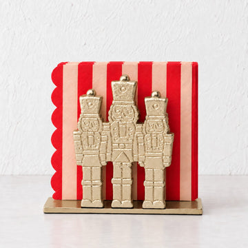 NUTCRACKER NAPKIN HOLDER  |  GOLD