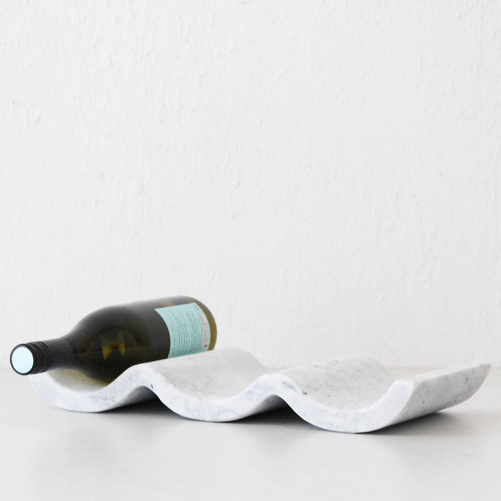 NUVOLO MARBLE WINE HOLDER  | ASH GREY + WHITE MARBLE