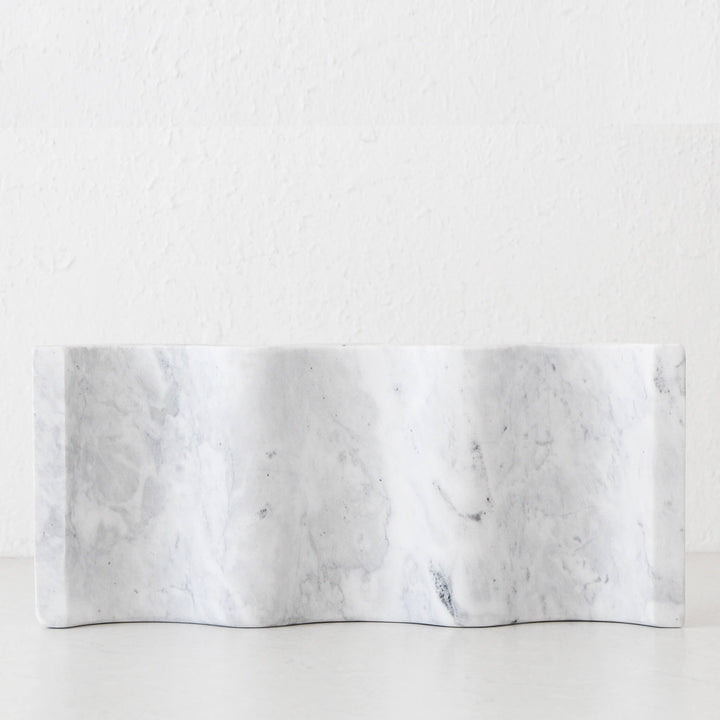 NUVOLO MARBLE WINE HOLDER  | ASH GREY + WHITE MARBLE