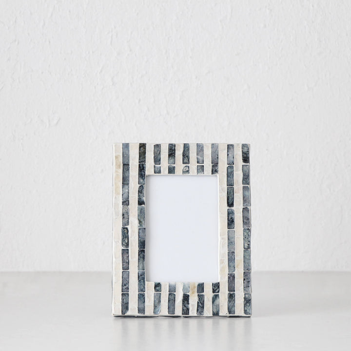 NYA INLAY PHOTO FRAME  |  4 X 6  |  NAVY + IVORY