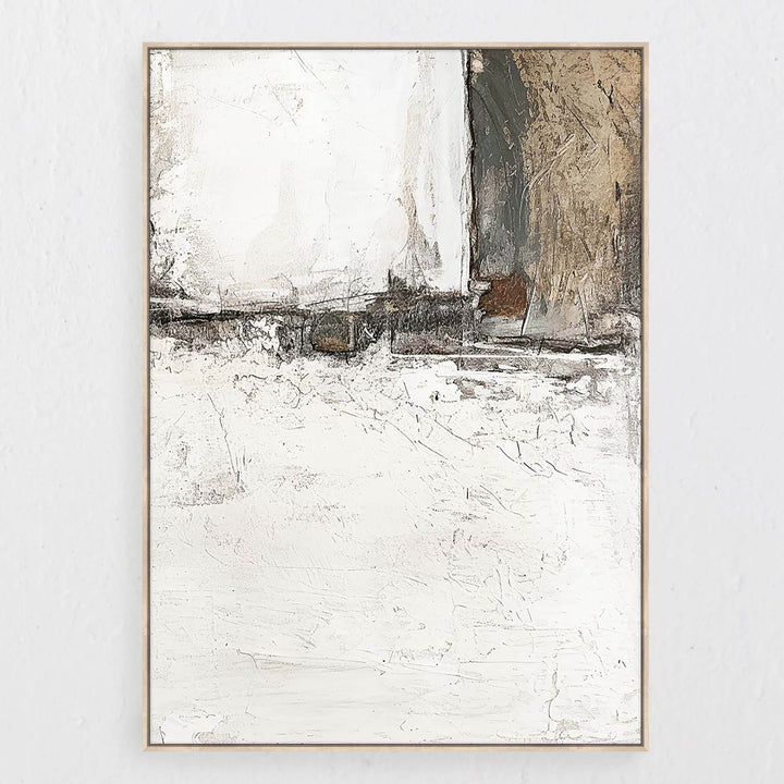 OASIS A FRAMED CANVAS  |  100 x 140CM  |  BLACK + NATURAL + WHITE