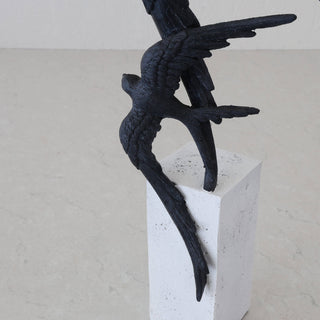 ORA BIRDS SCULPTURE  |  BLACK + WHITE RESIN