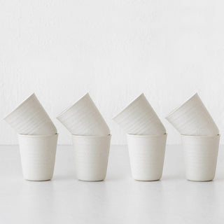 OTTAWA STONEWARE LATTE CUPS  |  BUNDLE X8  |  CALICO