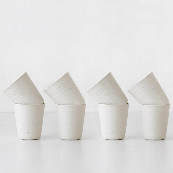 OTTAWA STONEWARE LATTE 250ML CUPS  |  SET OF 8  |  CALICO