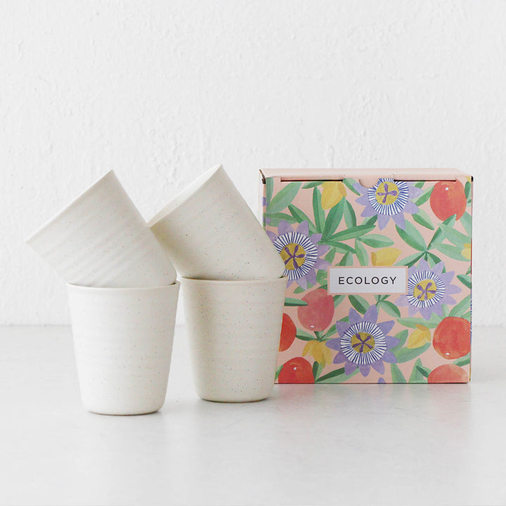 OTTAWA STONEWARE LATTE 250ML CUPS  |  SET OF 4  |  CALICO
