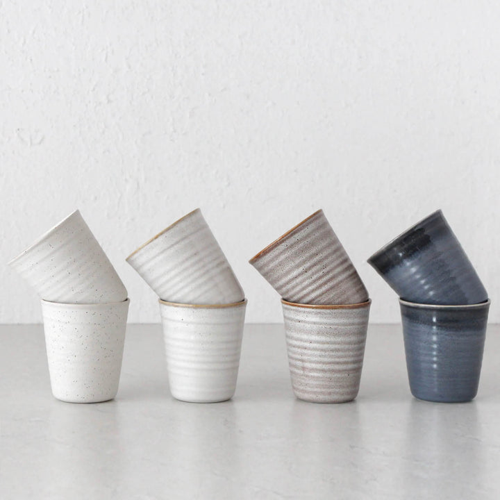 OTTAWA LATTE CUPS SET 250ML | SET OF 8 | STONEWARE