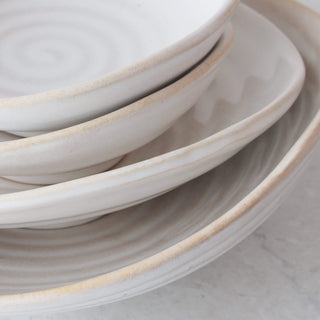OTTAWA STONEWARE NESTING TAPAS BOWLS  |  SET OF 4  |  OFF WHITE