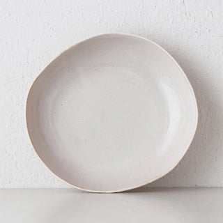 OTTAWA STONEWARE SHALLOW SERVING BOWL  |  28CM  |  OFF WHITE