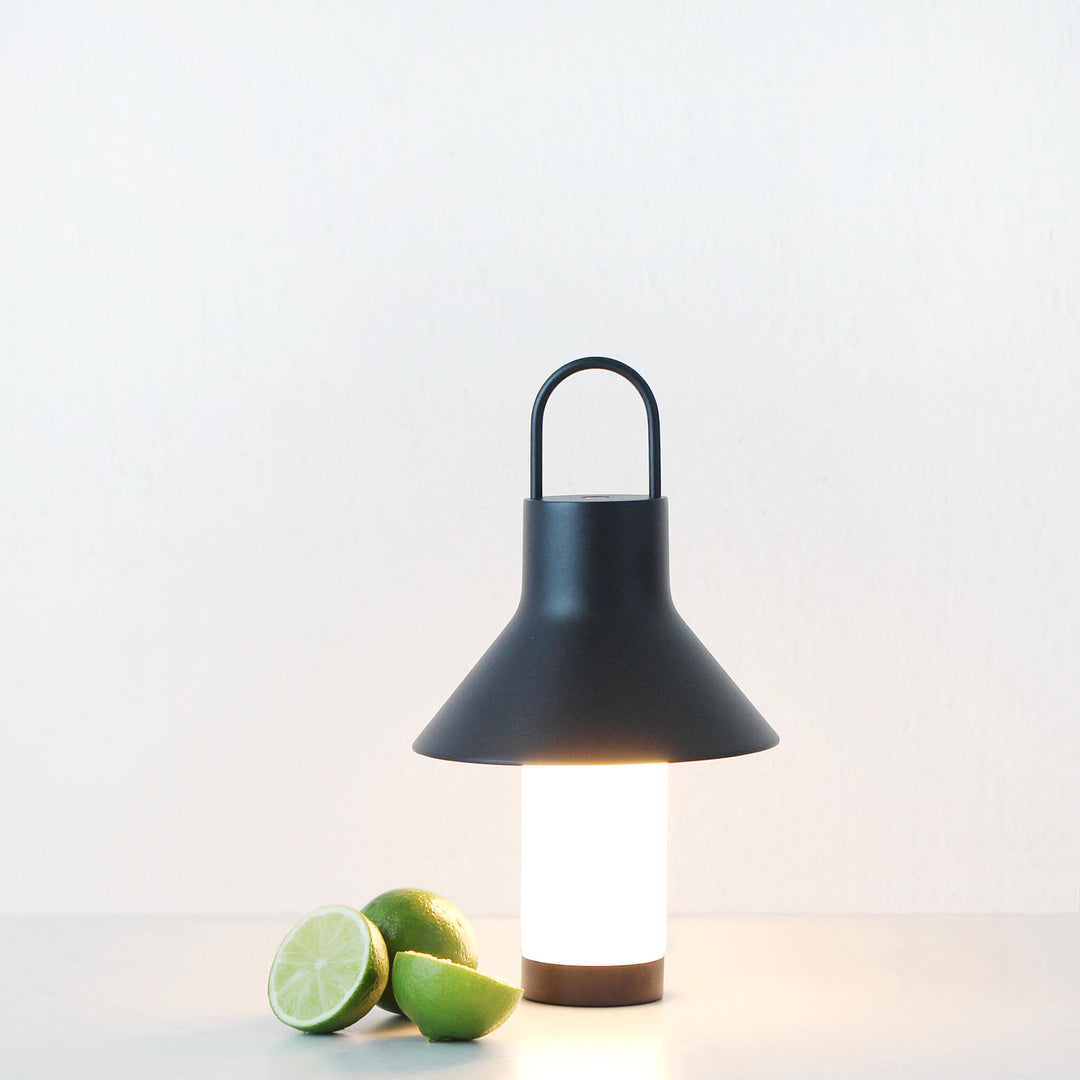 LA CONDETTE RECHARGEABLE INDOOR/OUTDOOR LED LANTERN  |  MATTE BLACK