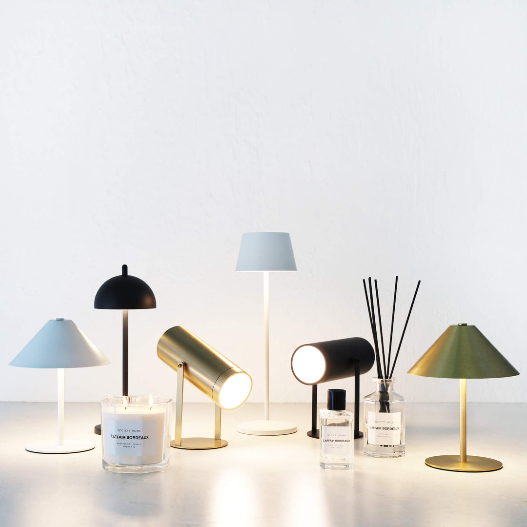 LED RECHARGEABLE LAMP COLLECTION - LIGHT ON