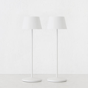 LBD EXCLUSIVE  |  VILLEBOIS RECHARGEABLE INDOOR/OUTDOOR LED TABLE LAMP BUNDLE X2  |  MATTE WHITE