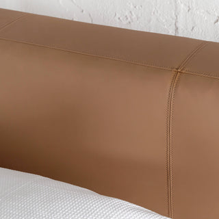 OMETTI BED FRAME  |  SADDLE TAN VEGAN LEATHER