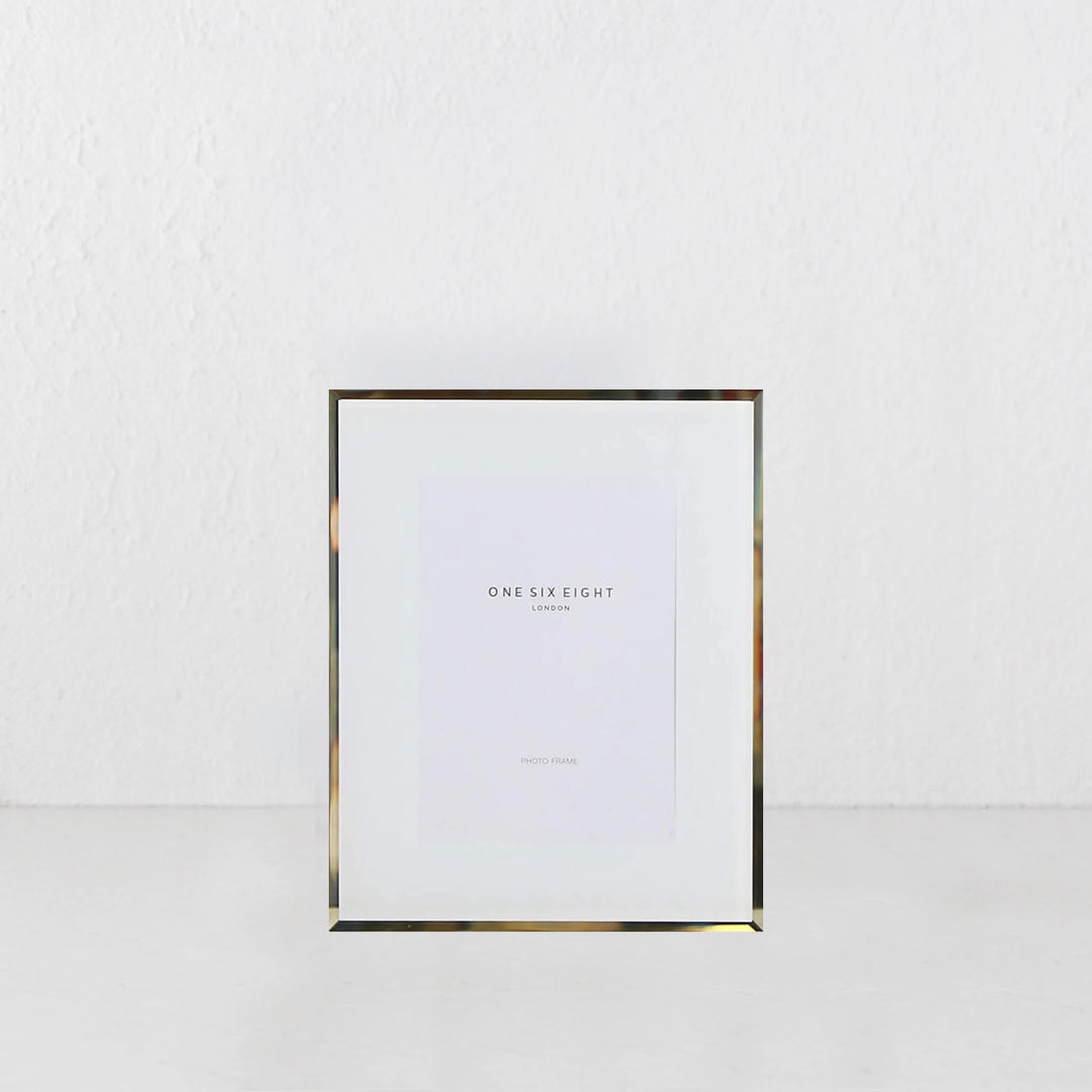 ONE SIX EIGHT LONDON GLASS PHOTO FRAME  |  4X6"  |  WHITE + GOLD