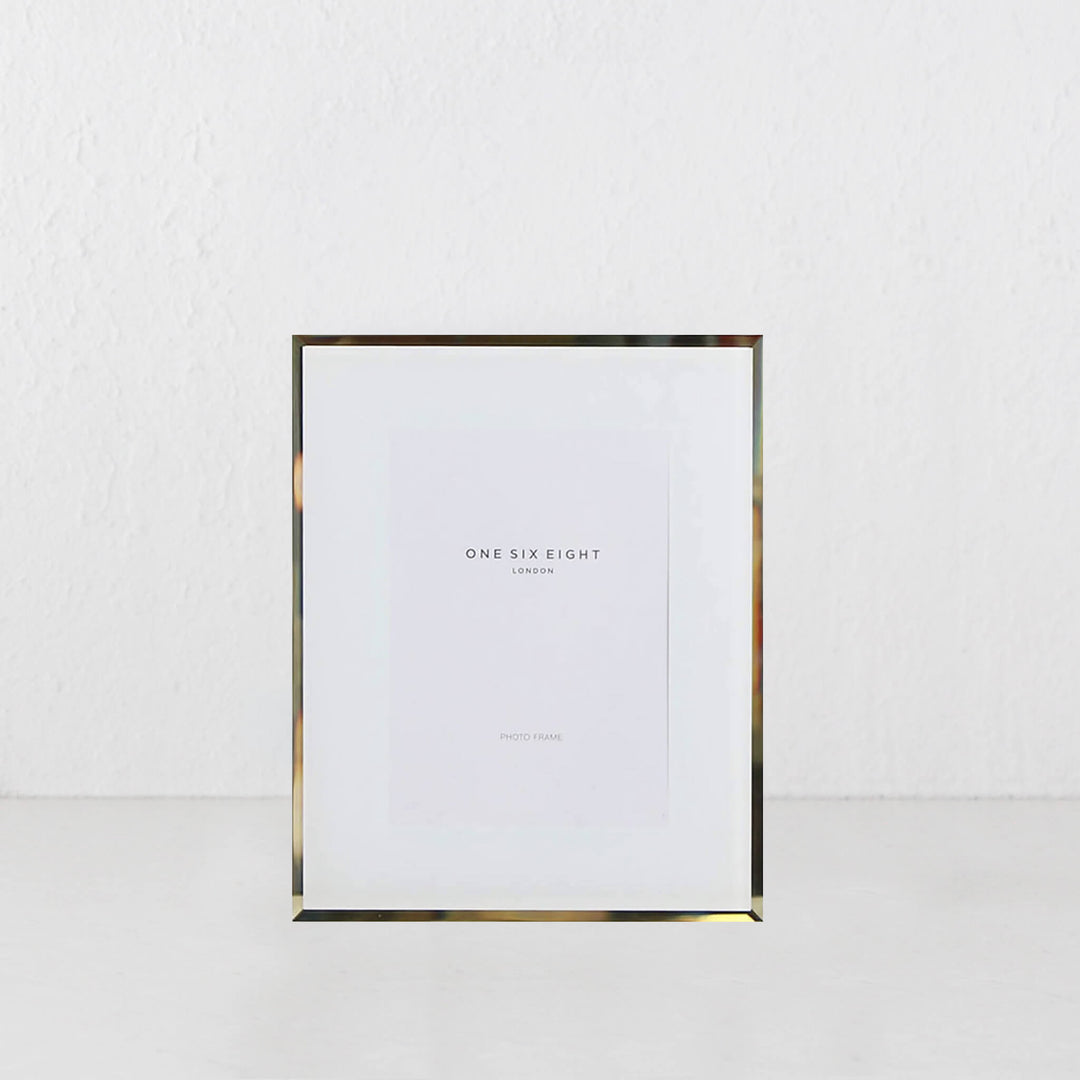 ONE SIX EIGHT LONDON GLASS PHOTO FRAME  |  5X7"  |  WHITE + GOLD