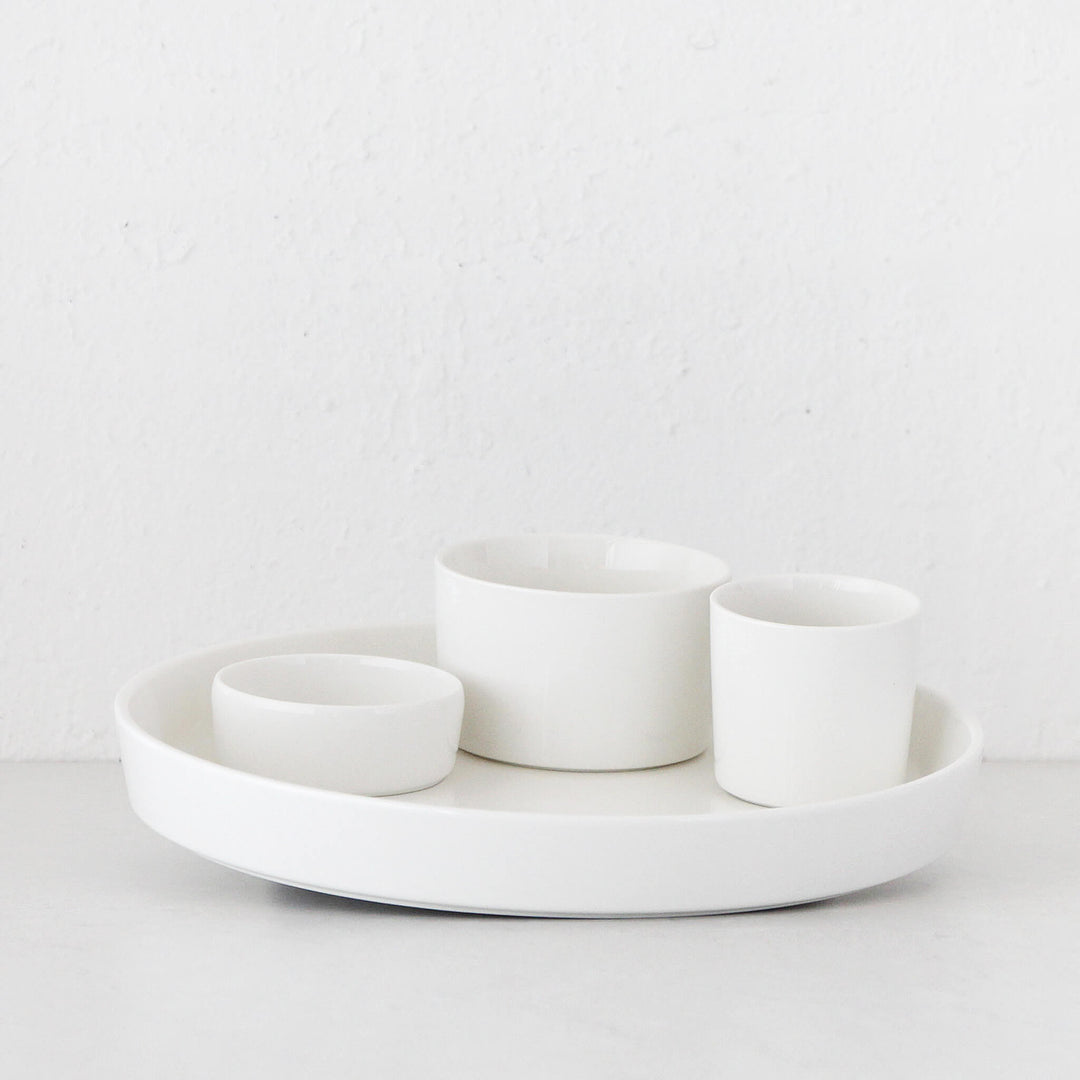 ORIGIN 4 PIECE ENTERTAINING SET TILTED |  WHITE