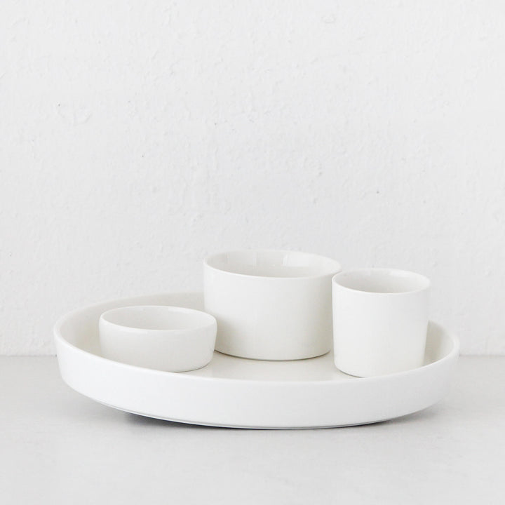 ORIGIN 4 PIECE ENTERTAINING SET TILTED |  WHITE