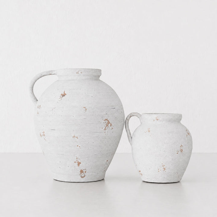 ORSANO JUG  |  15CM + 30CM  |  WHITE TERRACOTTA