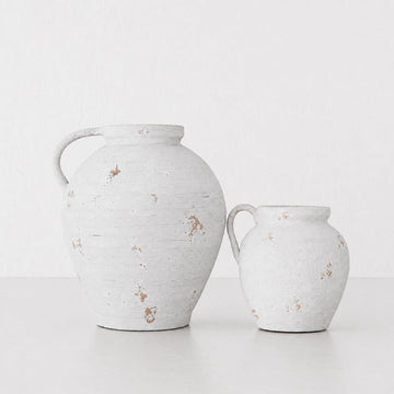 ORSANO JUG  |  15CM + 30CM  |  WHITE TERRACOTTA