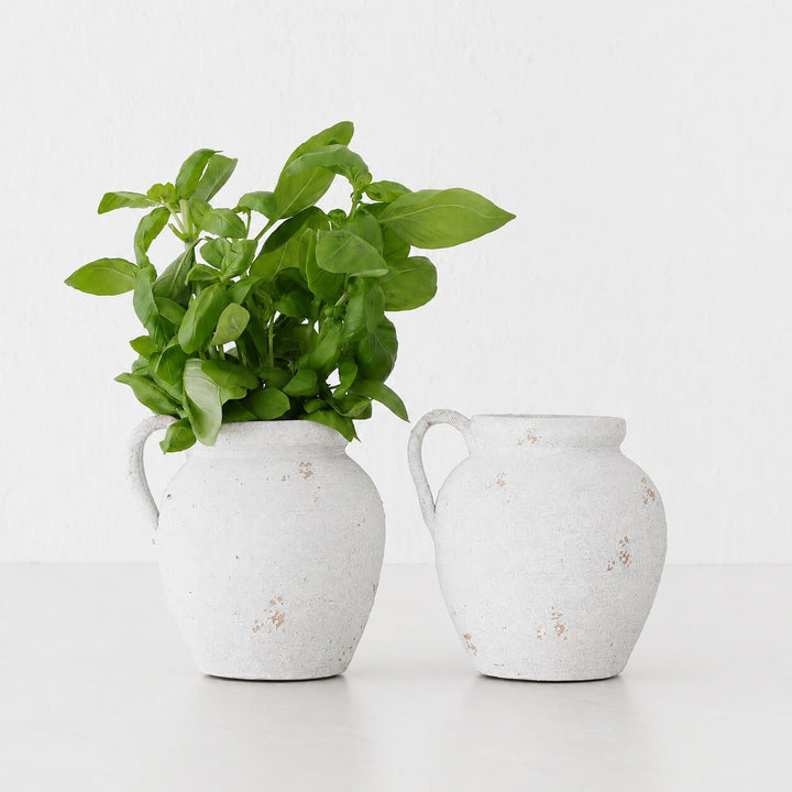 ORSANO JUG  |  15CM + 30CM  |  WHITE TERRACOTTA